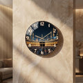 Wall Clock Featuring Mosque Landscape Design – Quiet Operation