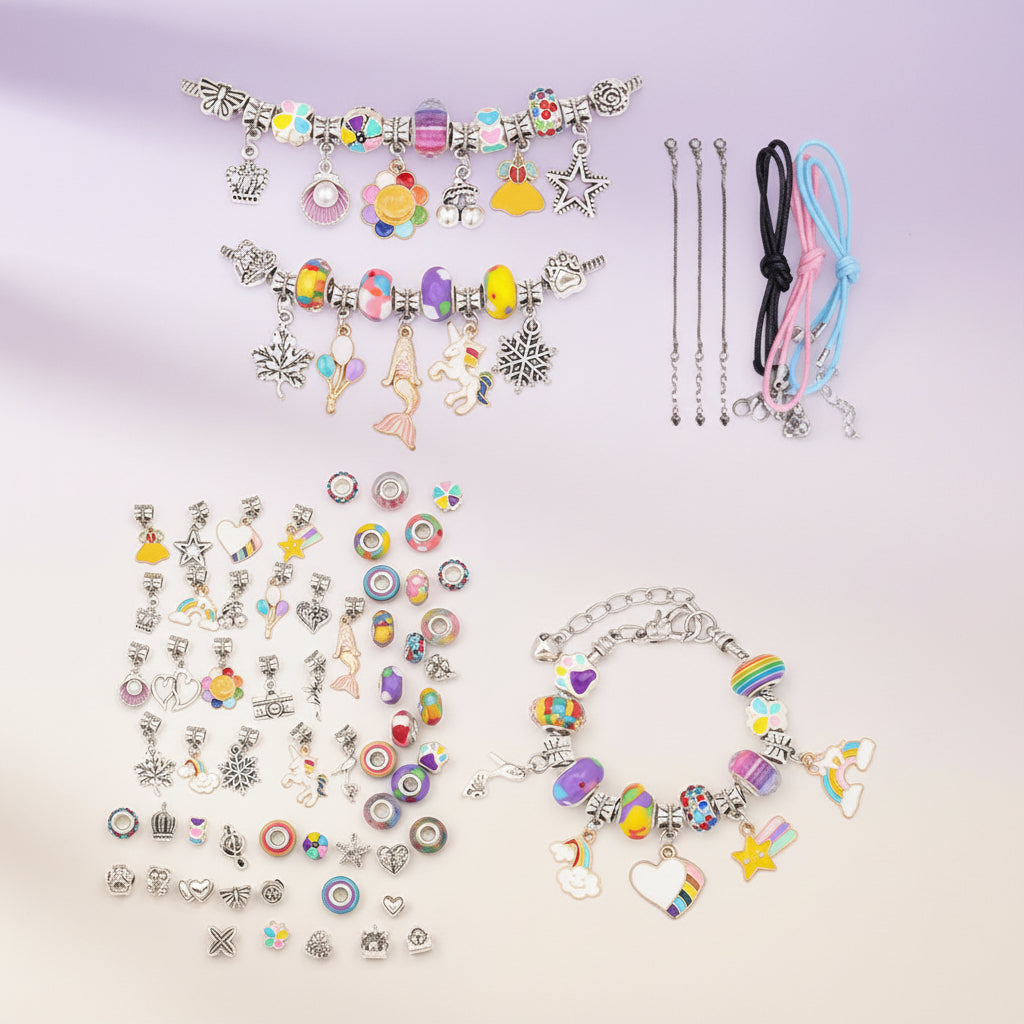 DIY Jewelry Kit for Kids - Bracelet Making Set for Mother's Day Gift