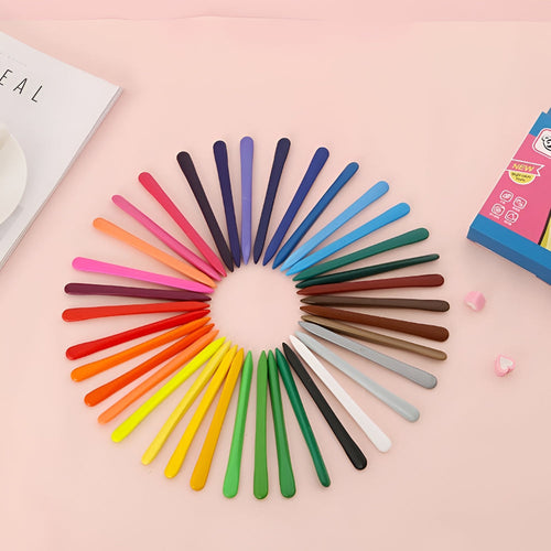 24-Count Non-Toxic Crayon Set in Case for Coloring