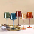 Set of Vibrant Wine Glasses