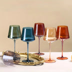 Set of Vibrant Wine Glasses