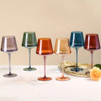 Set of Vibrant Wine Glasses