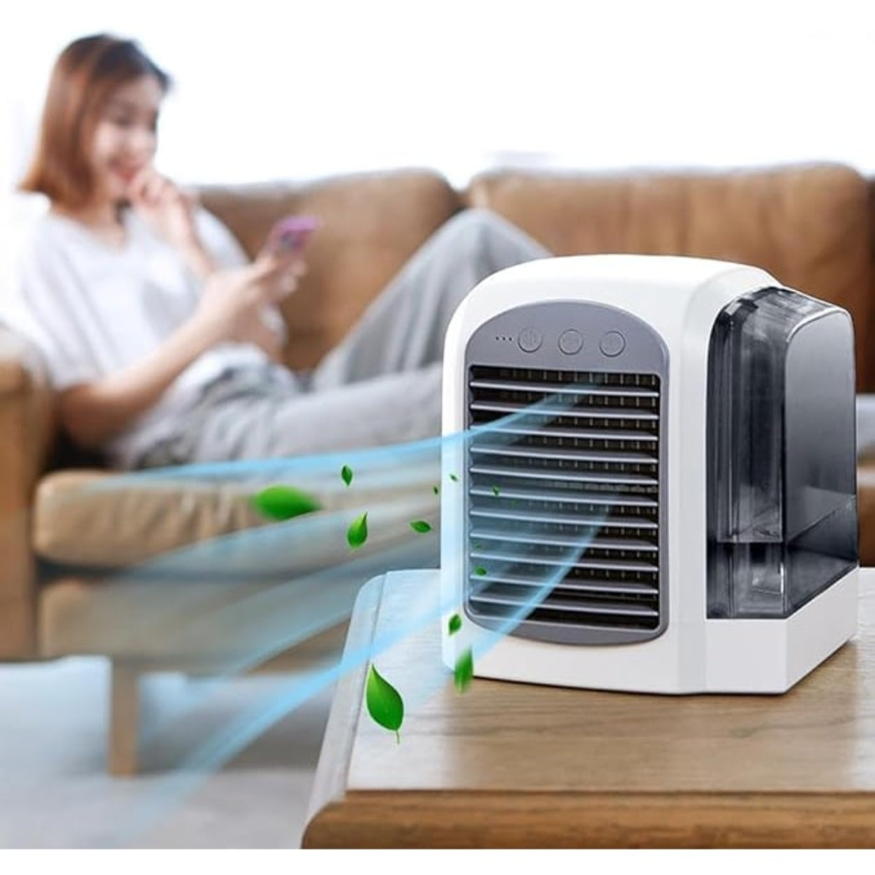 Portable Oscillating Fan - Evaporative Cooling Air Cooler