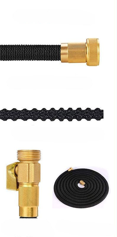 Flexible Water Hose with Spray Nozzle – Expandable Garden Pipe