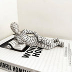 Abstract Sculpture of Sitting and Lying Figure for Book Lovers