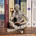 Abstract Sculpture of Sitting and Lying Figure for Book Lovers