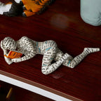 Abstract Sculpture of Sitting and Lying Figure for Book Lovers