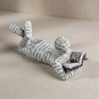 Abstract Sculpture of Sitting and Lying Figure for Book Lovers