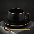 Tea Cup with Saucer Featuring Gold Trim
