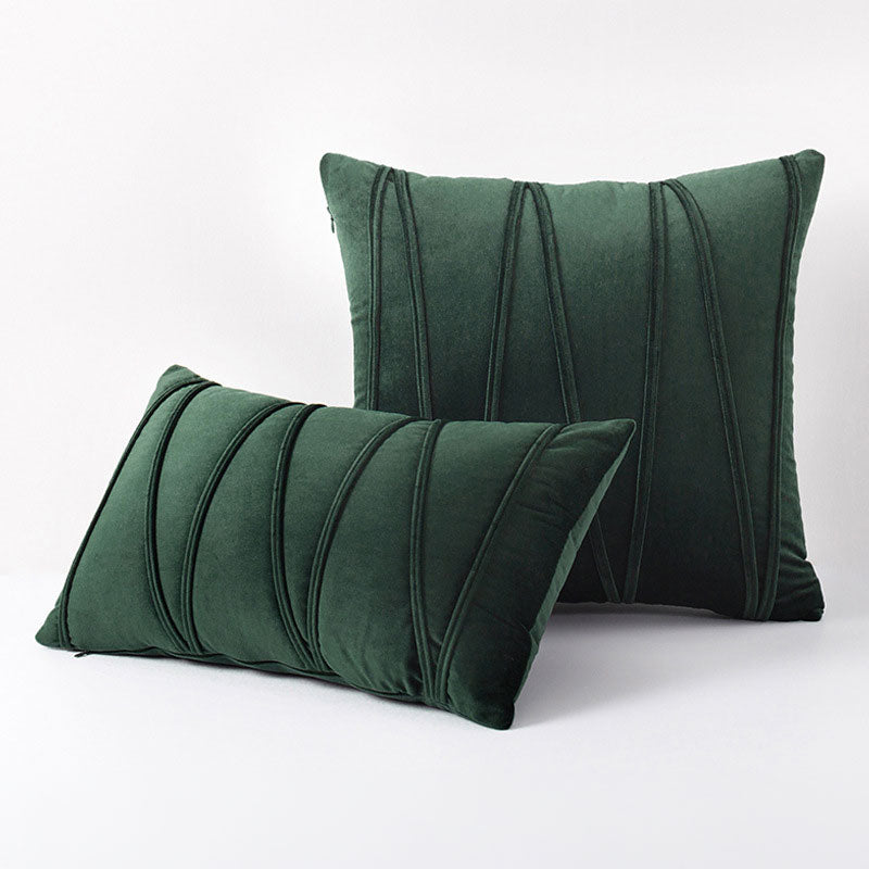Set of Soft Decorative Throw Pillow Cases in Velvet Fabric