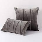 Set of Soft Decorative Throw Pillow Cases in Velvet Fabric