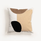 Abstract Embroidered Cushion Cover with Hidden Zipper
