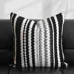 Abstract Embroidered Cushion Cover with Hidden Zipper