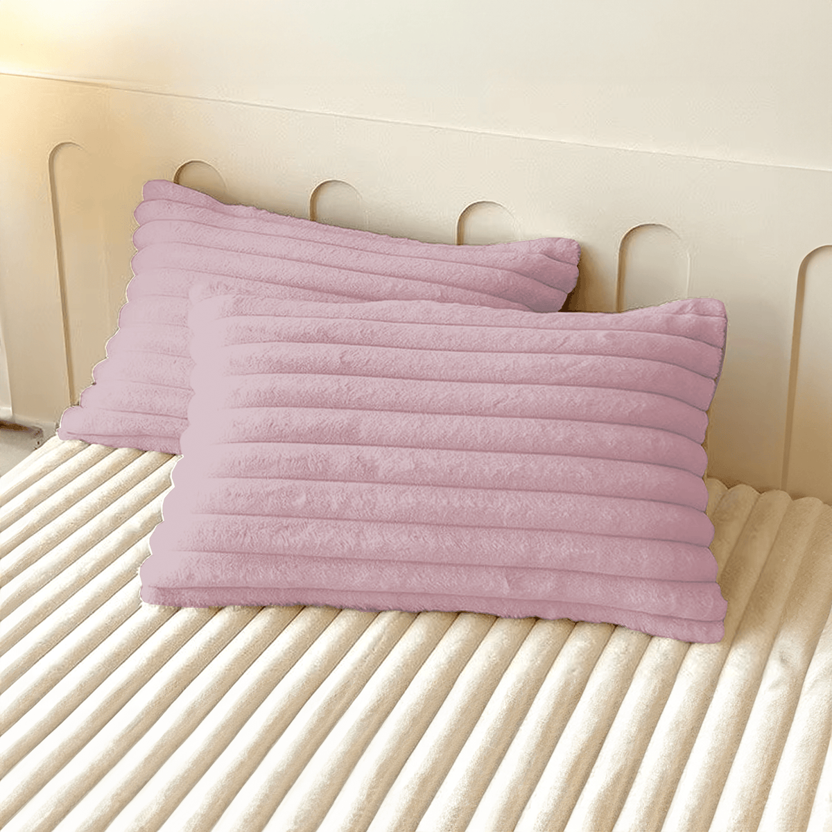 Textured Ribbed Cushion Cover