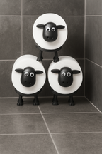 Set of 3 Sheep Design Toilet Paper Holders for Bathroom