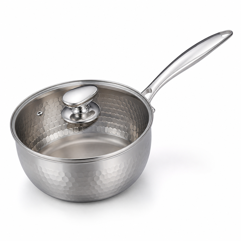 Uncoated Titanium Thickened Body Yukihira Pot (Lid & Steamer Options)