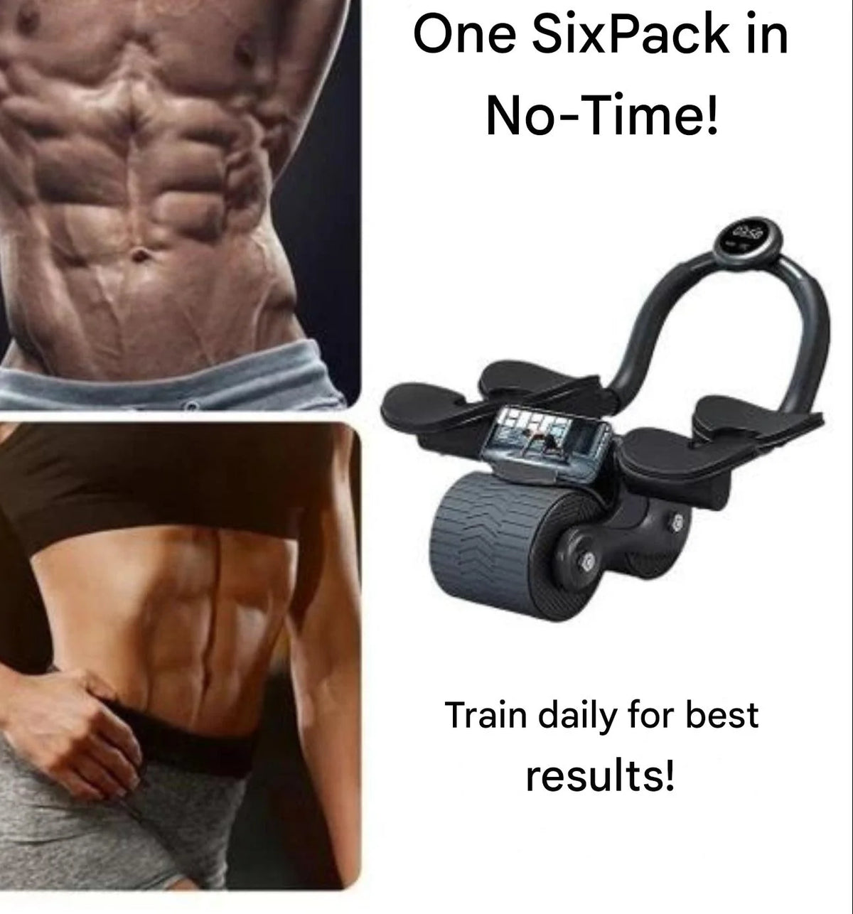 Abdominal Trainer Automatic Rebound & EVA Foam Handles