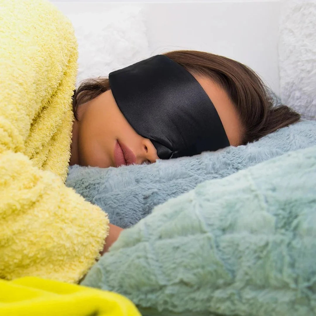 Sleep Mask Mulberry Silk Padded Light-Blocking & Hypoallergenic