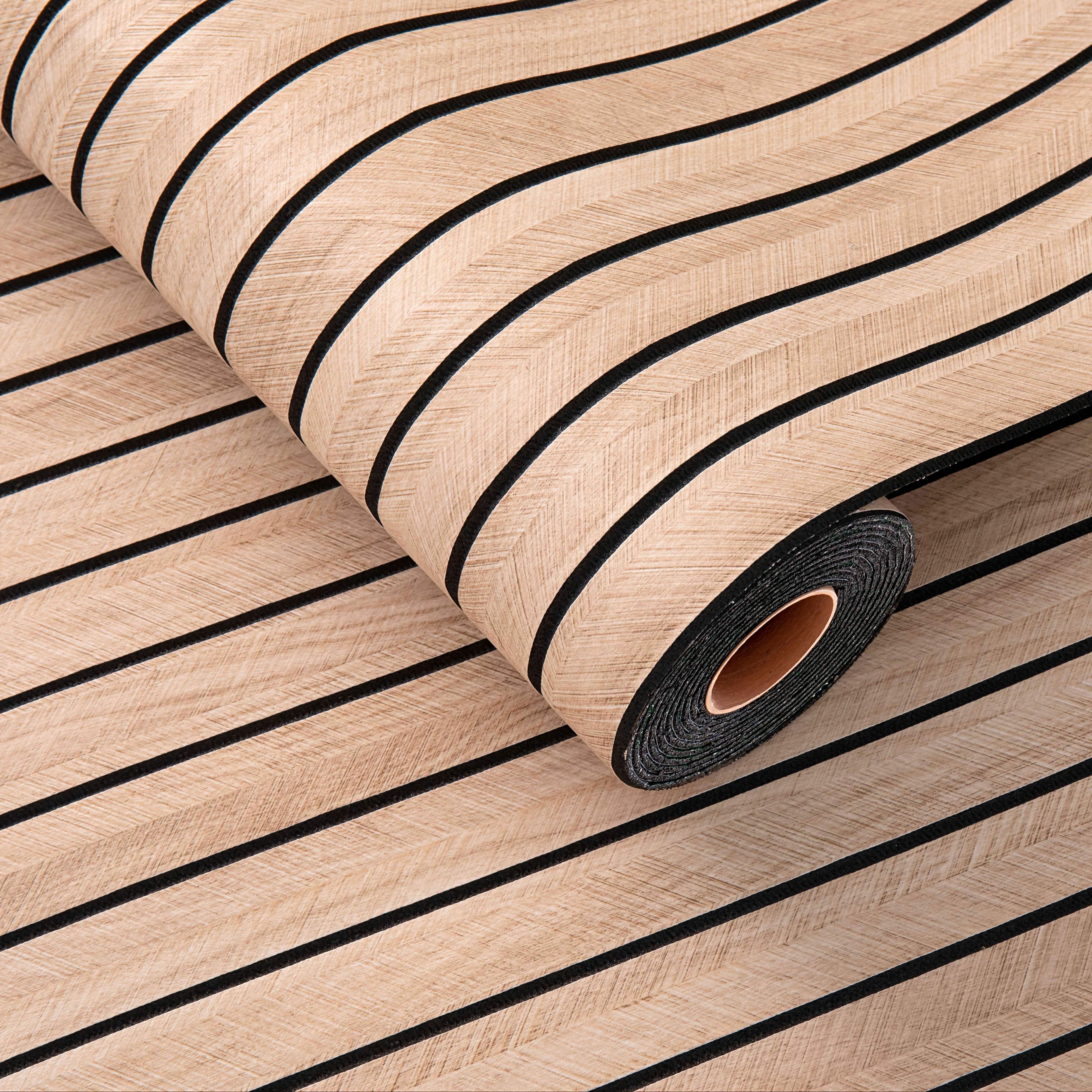 Embossed 3D Wood-Look Self-Adhesive Wall Sticker