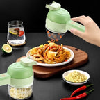 Electric Food Chopper 4-in-1 Stainless Steel Blades