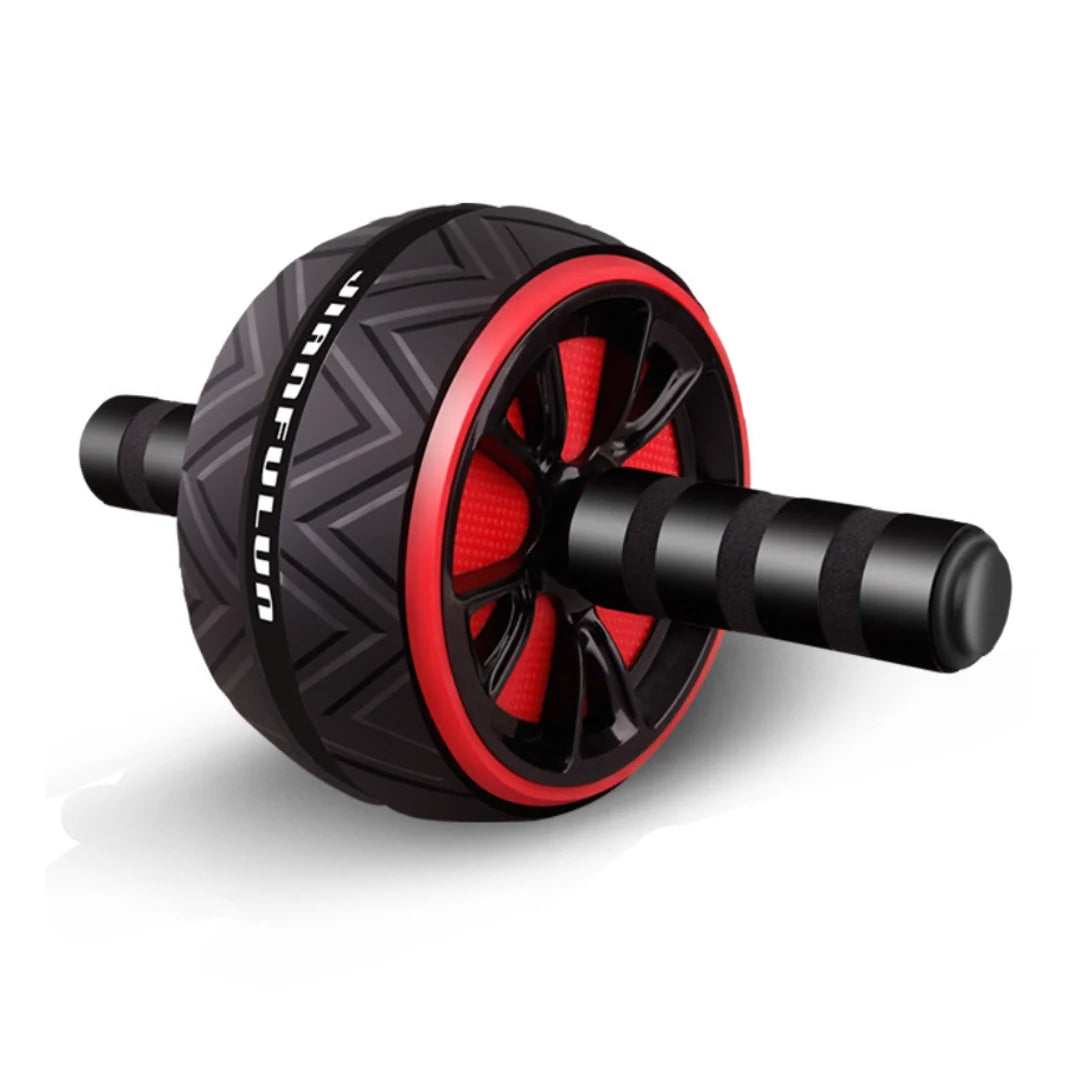 Ab Roller Wide-Wheel Foam Grip & Anti-Slip Knee Mat