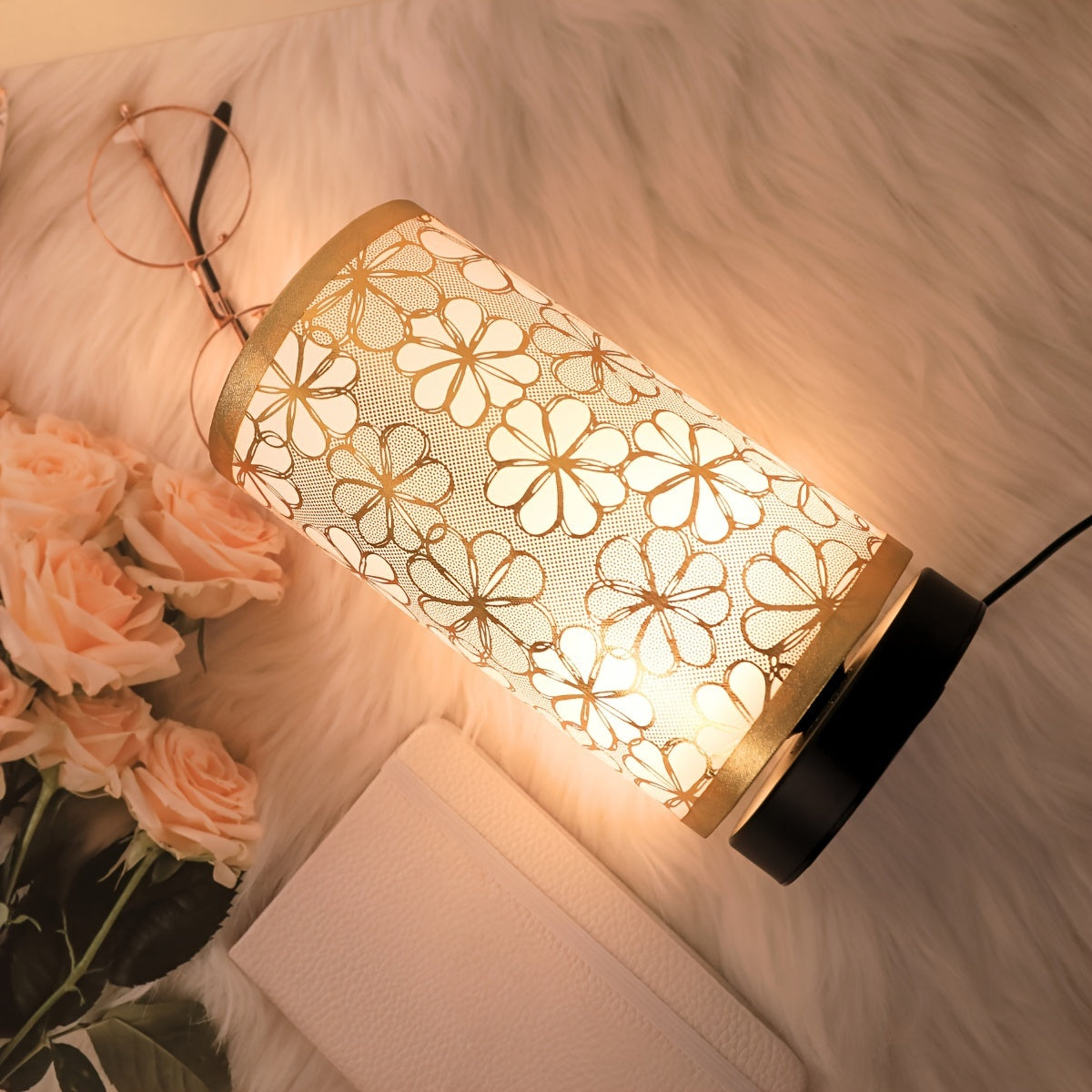 Decorative Warm Ambient Light – Floral USB Table Lamp