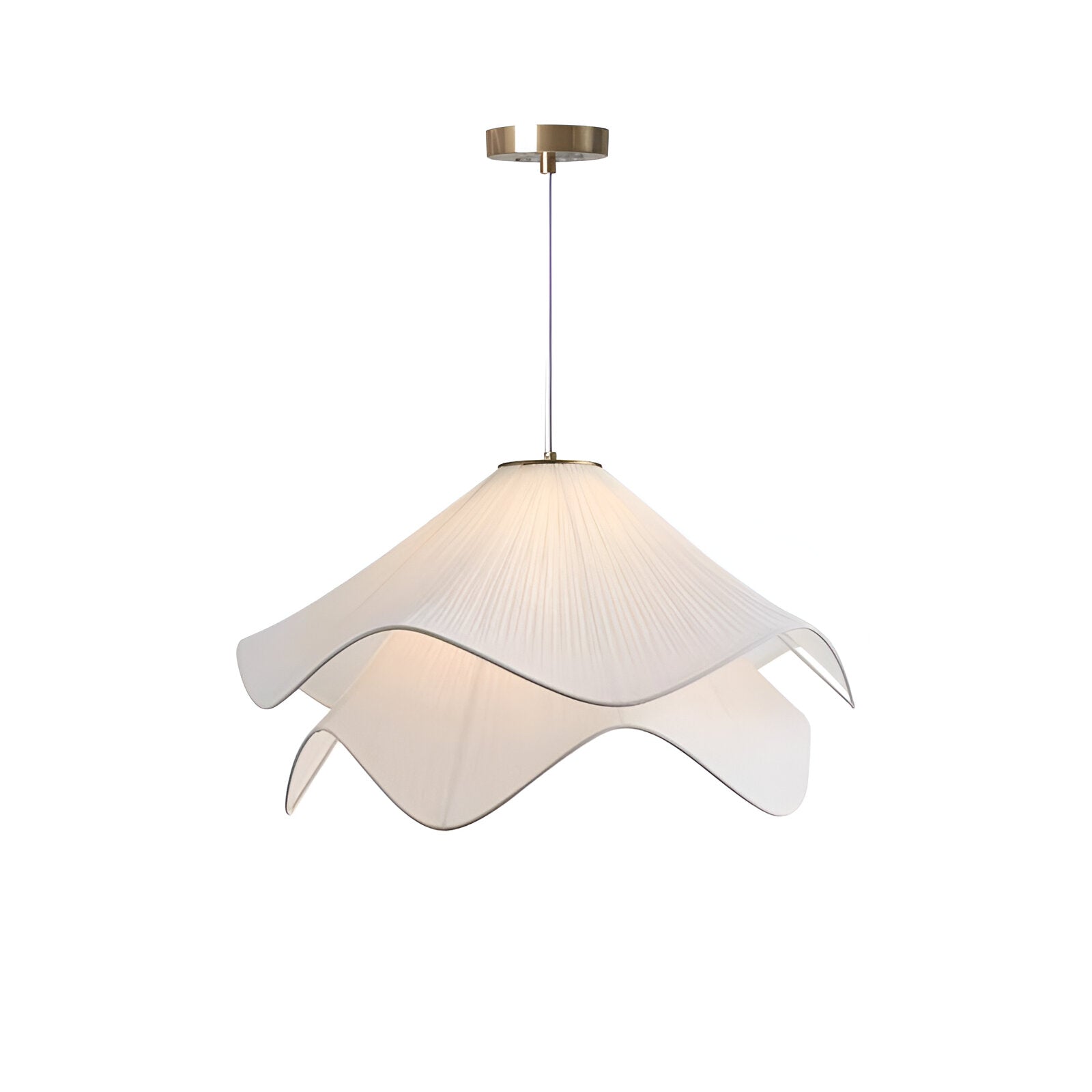 Height-Adjustable Fabric Shade 3000K LED Pendant Lamp