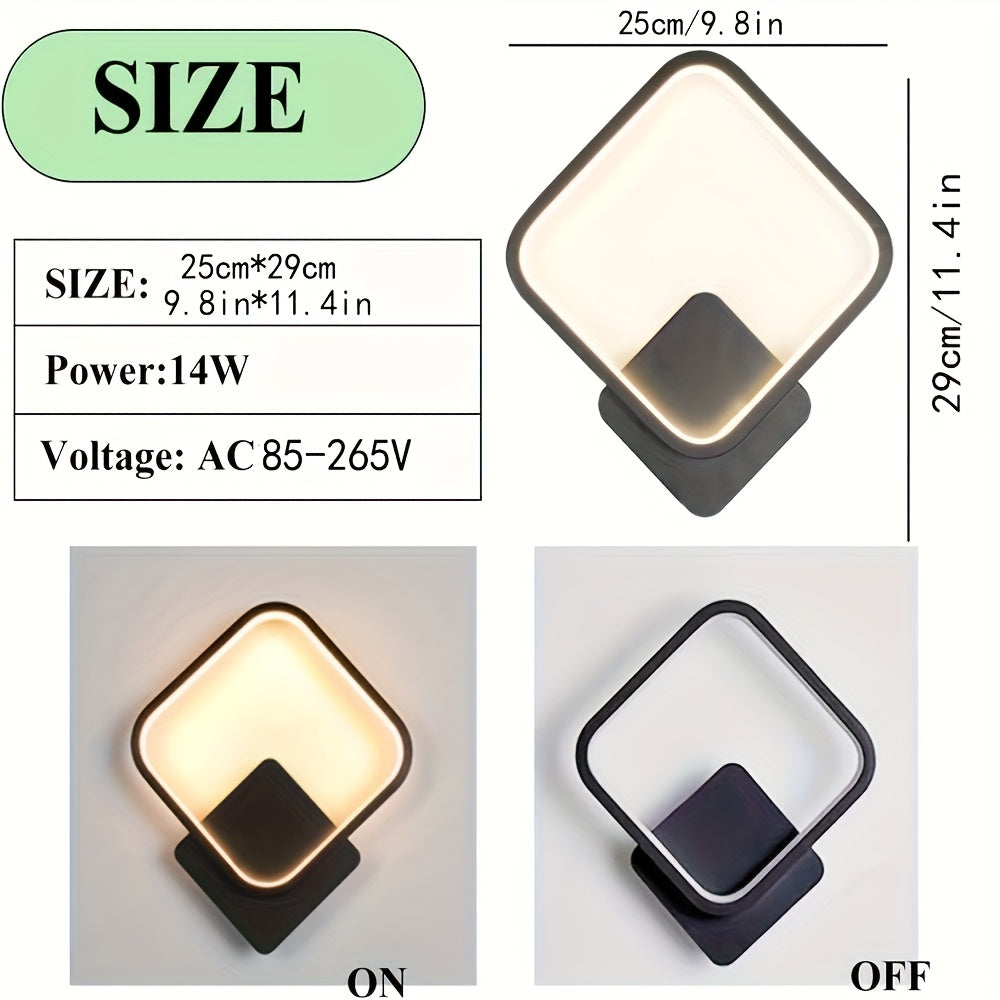 Geometric LED Wall Light – Modern Square Minimalist Design