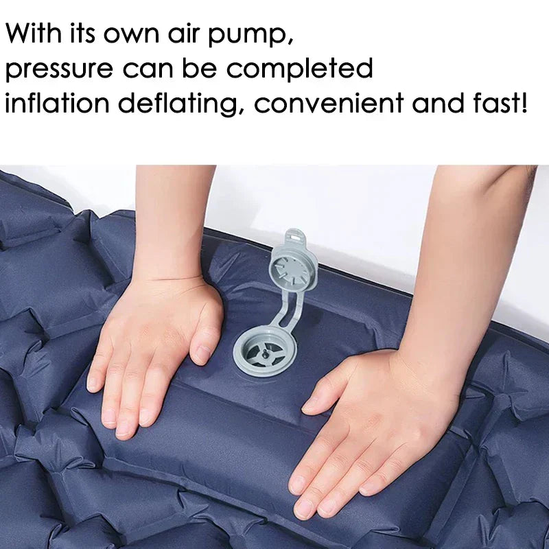 Camping Air Mattress Extra-Wide Diamond Top Dual Valve