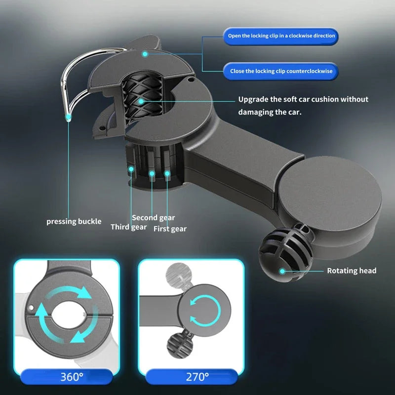 Portable Fan Dual-Head 360° Rotatable USB Powered