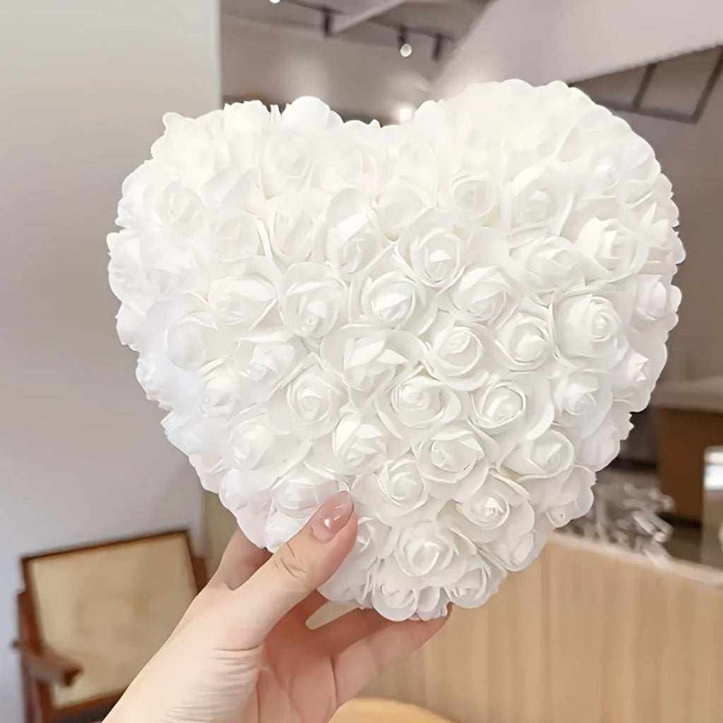 Artificial Flower Table Centerpiece - Heart-Shaped Rose for Mother's Day