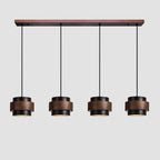 Travertine-Look Cylindrical Pendant Light (E27 Socket)