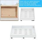 Pull-Out Cabinet Drawers Adjustable Width 77 Lb Capacity