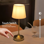 USB Rechargeable Table Lamp with Dimmable Function – Cordless Design
