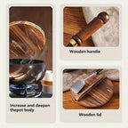 Stalwart Cast Iron Deep Frying Pan with Lid for Versatile Cooking