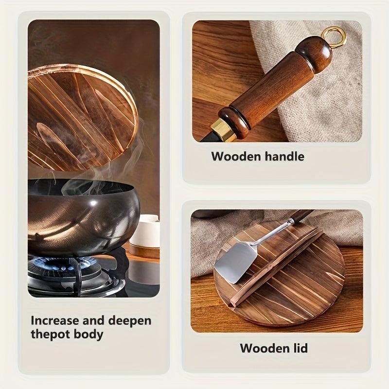 Stalwart Cast Iron Deep Frying Pan with Lid for Versatile Cooking