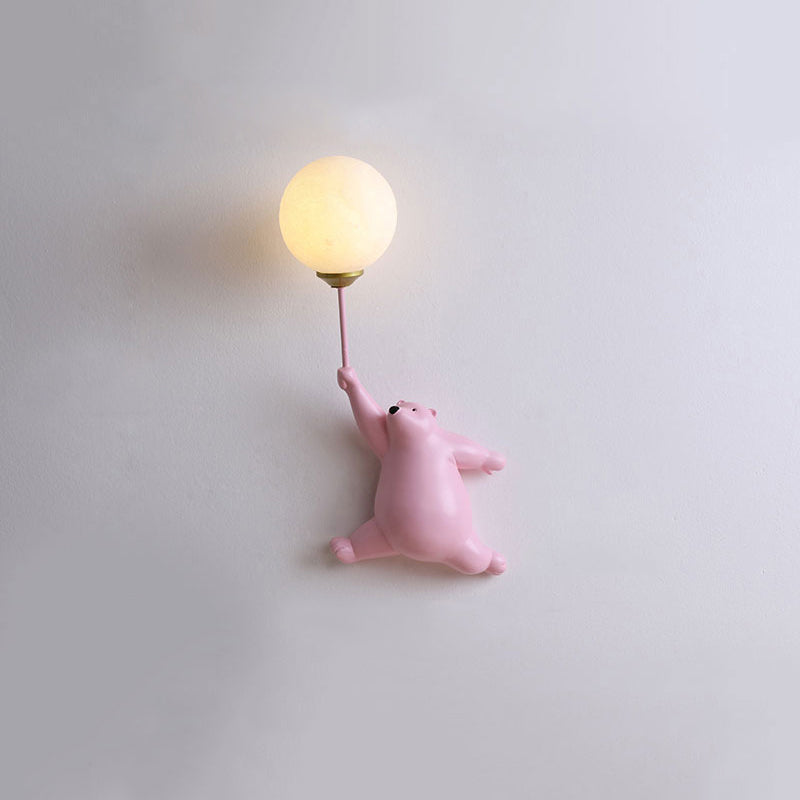 Decorative Balloon Light for Kids Room - Adorable Bear Wall Lamp