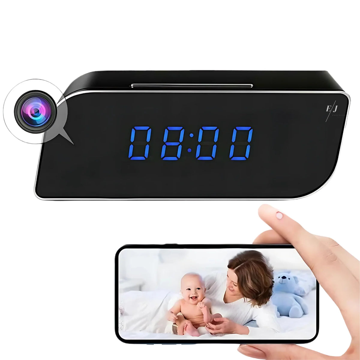 Digital Alarm Clock Hidden Camera HD 1080p Night Vision