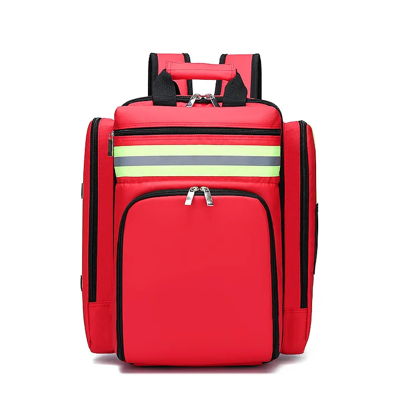 First Aid Backpack Large Capacity Multi-Layer Water-Resistant Oxford