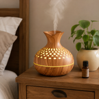 Wood-Grain LED USB-Powered Aroma Diffuser