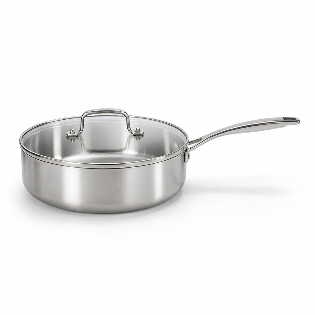 304 Stainless Steel Saute Pan with Glass Lid
