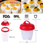 Egg Cooker Set Pour-In BPA-Free Silicone Dishwasher Safe