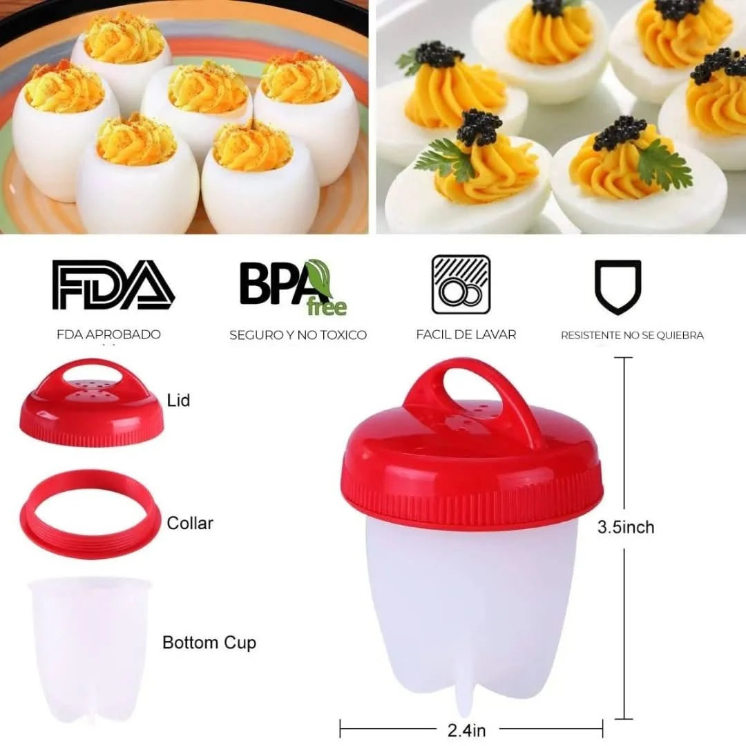 Egg Cooker Set Pour-In BPA-Free Silicone Dishwasher Safe