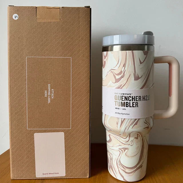 Insulated Tumbler 1.2L Stainless Steel Handle Lid