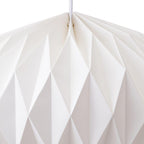 Matte White Acrylic Pleated Pendant Lamp
