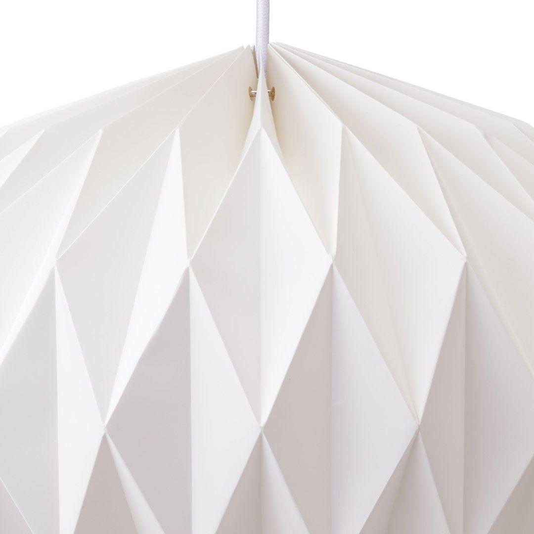 Matte White Acrylic Pleated Pendant Lamp