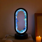 Crystal Lamp Handcrafted Natural Amethyst Ambient Light