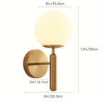 Stylish Metal Bedroom Light Fixture | Contemporary Glass Wall Sconce