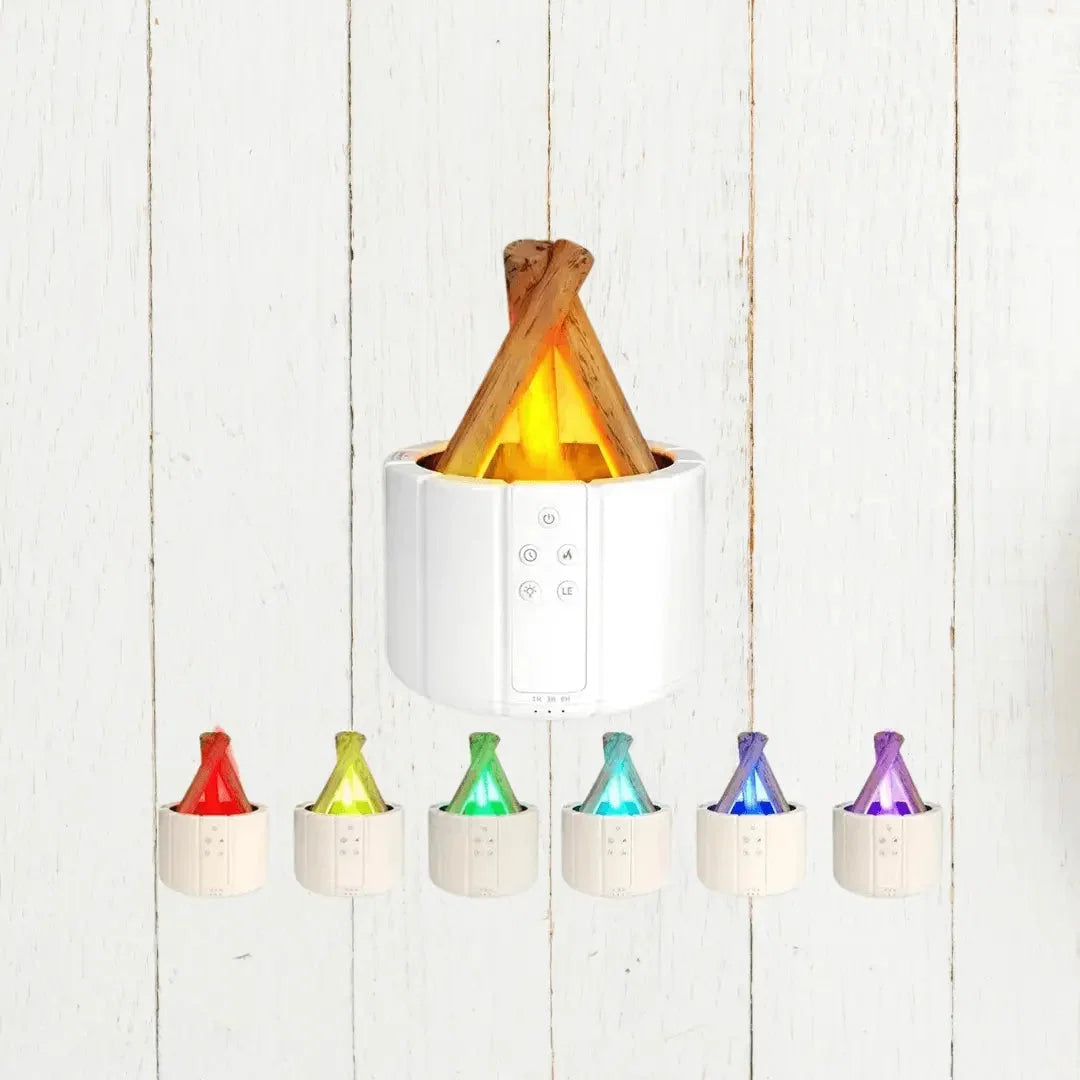 Humidifier Ultrasonic Campfire Light USB Powered