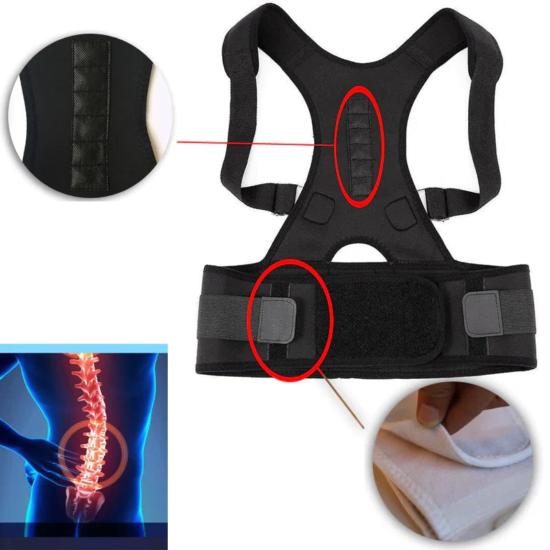 Back Brace Magnetic Ergonomic Posture Support